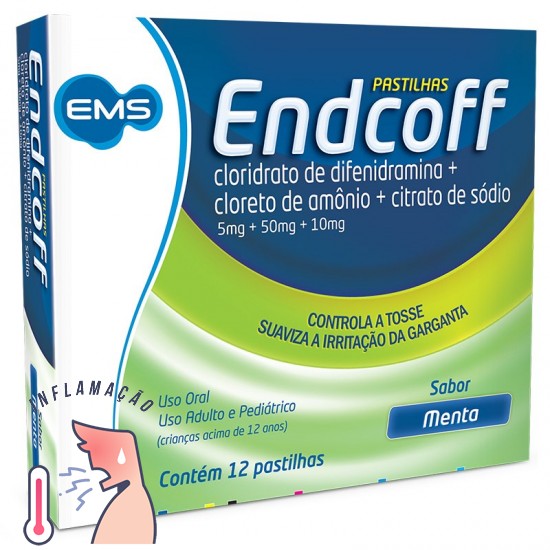 Endcoff  sabor menta  12 pastilhas